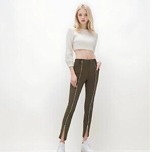 A.L.C Zander On Duty Army Zip Front Pants Sz 2 Retails $360 Chrissy Teigen